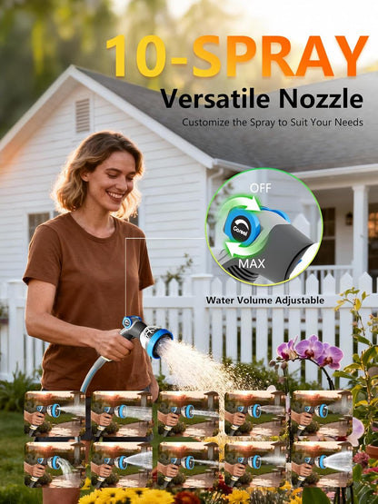 Retractable Garden Hose Reel, 5/8 in x 65 ft, Light Gray