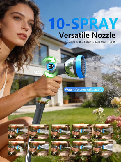 Retractable Garden Hose Reel, 1/2 in x 65 ft, Dark Gray