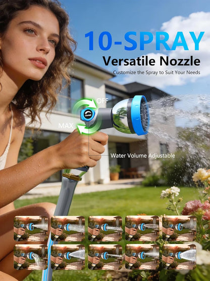 Retractable Garden Hose Reel, 1/2 in x 65 ft, Light Gray